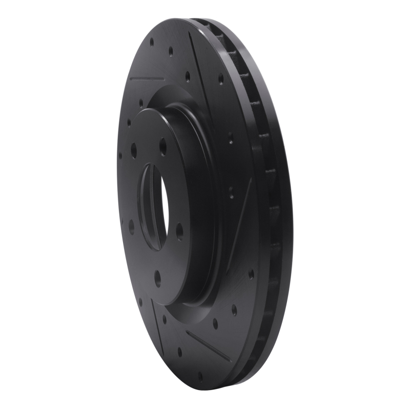 Chrysler 200 Brake Rotor (1) - Front Right - R1 Concepts - Drilled & Slotted - Black - `07-`25